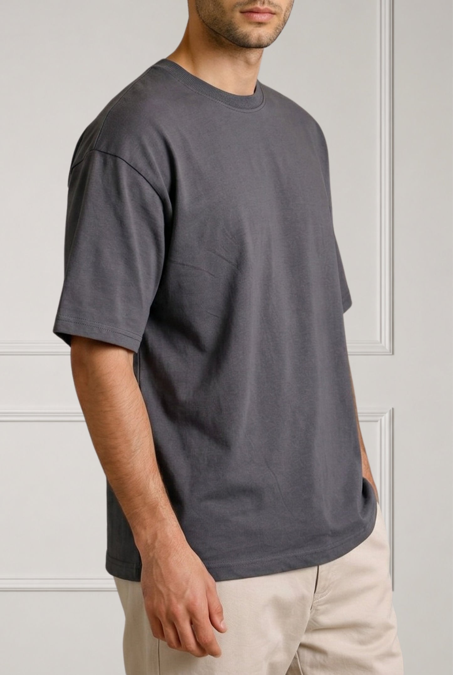 Grey Crew Neck T-Shirt