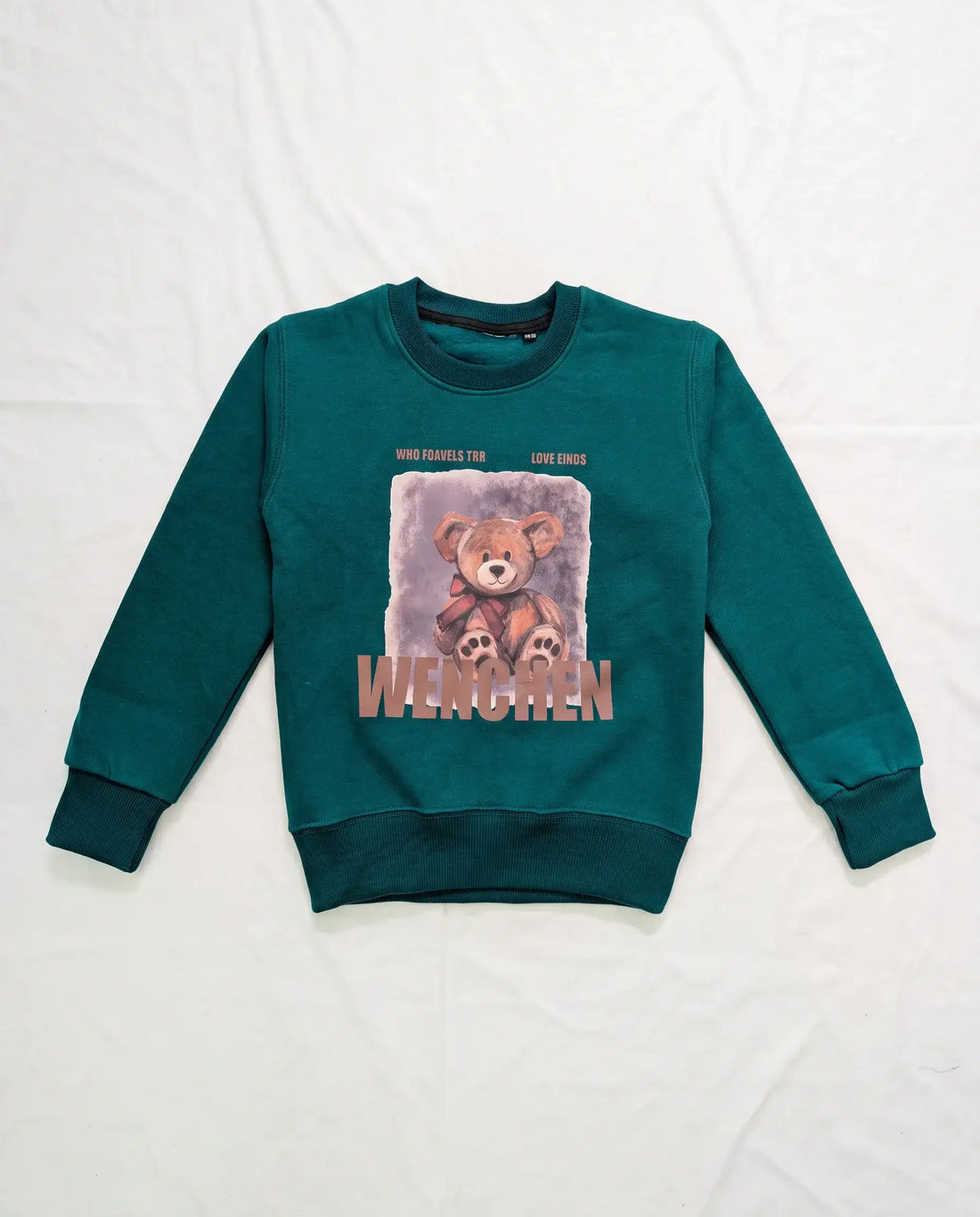 Fleece Sweatshirt Set - Dark Green Bear | Kids Winter Collection