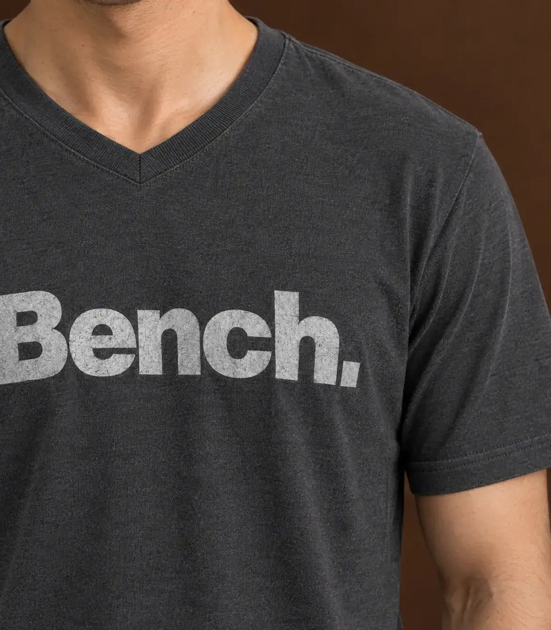 Printed Crew Neck Bench T-Shirt For Men | Gray