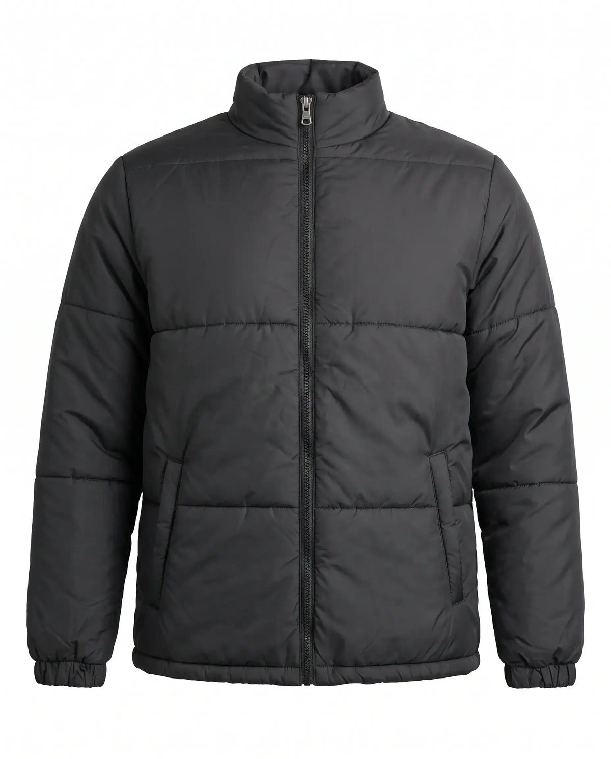 Puffer Jacket Full Sleeves No Hood - Black | Men Winter Collection