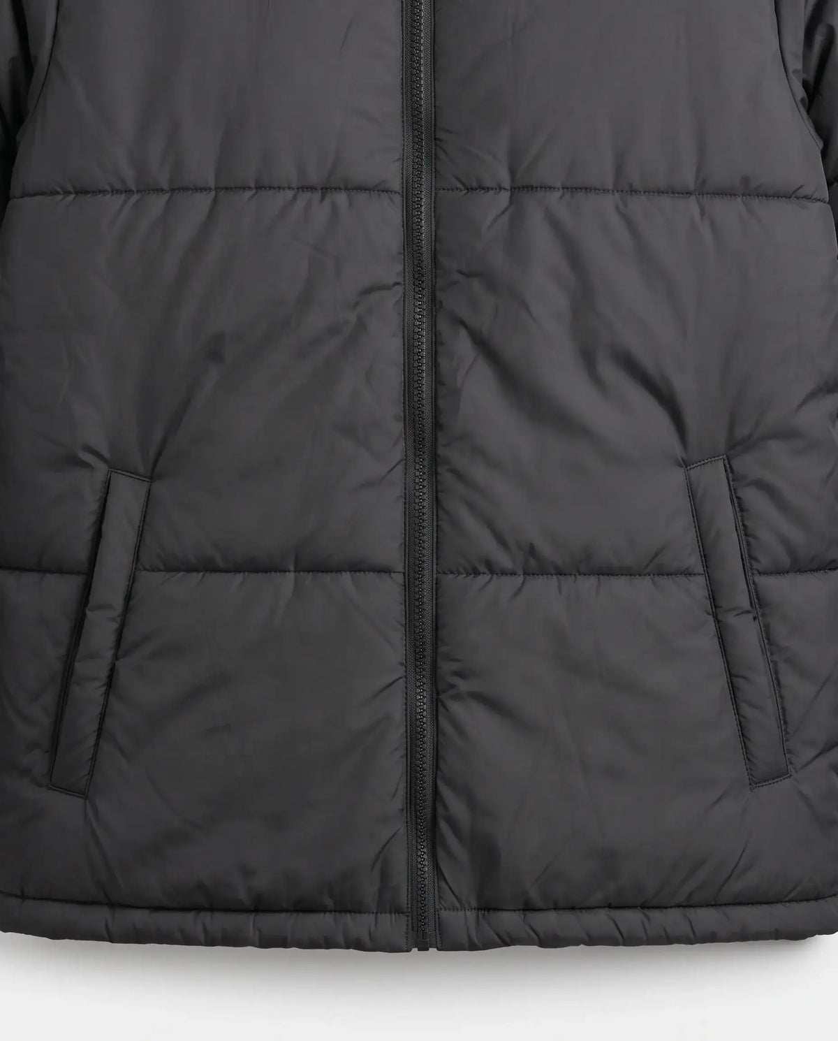 Puffer Jacket Full Sleeves No Hood - Black | Men Winter Collection
