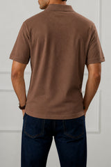 Classic Warm Mocha Brown Polo Shirt