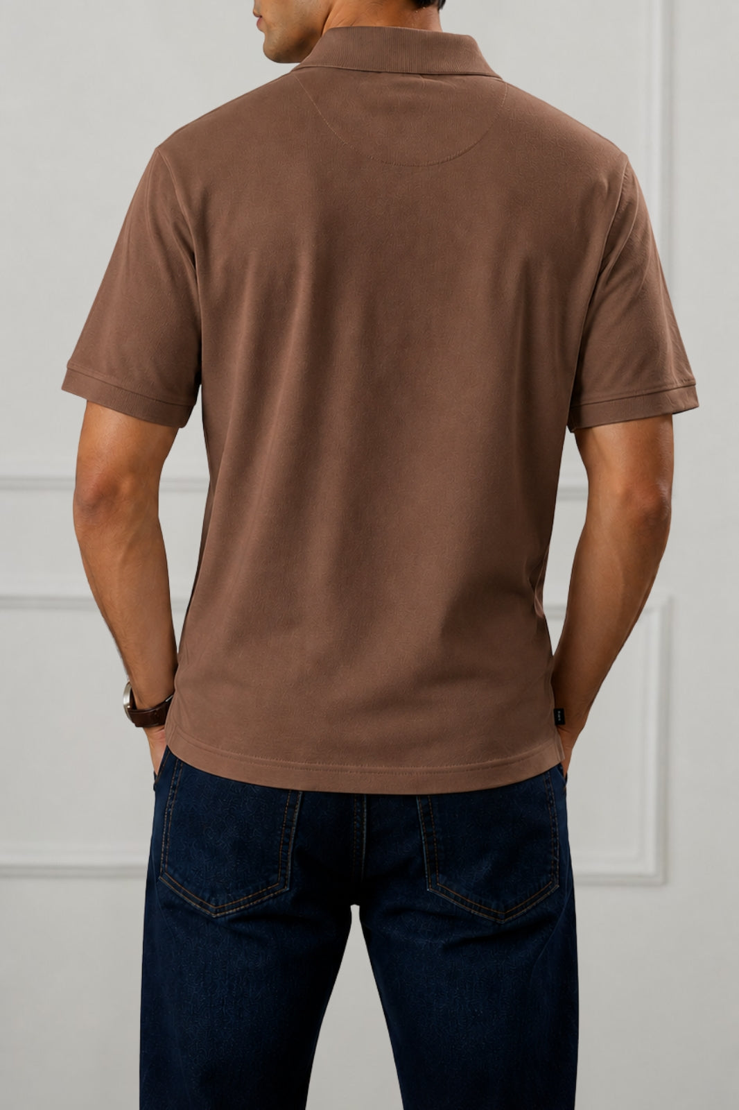 Classic Warm Mocha Brown Polo Shirt
