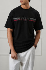 Black Stripe Logo Graphic T-Shirt