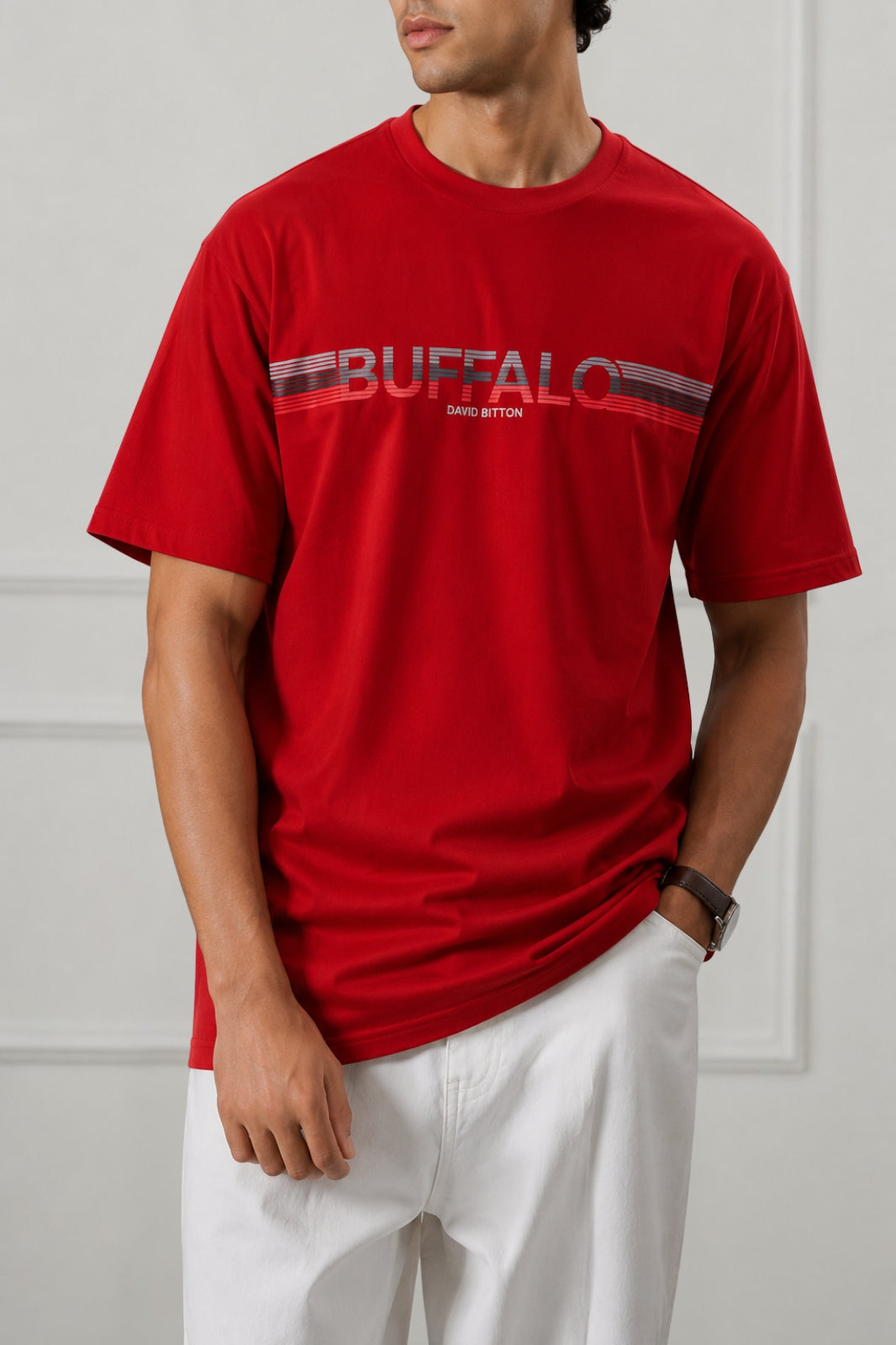 Red Stripe Logo Graphic T-Shirt