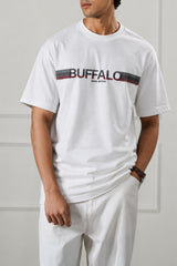 White Stripe Logo Graphic T-Shirt