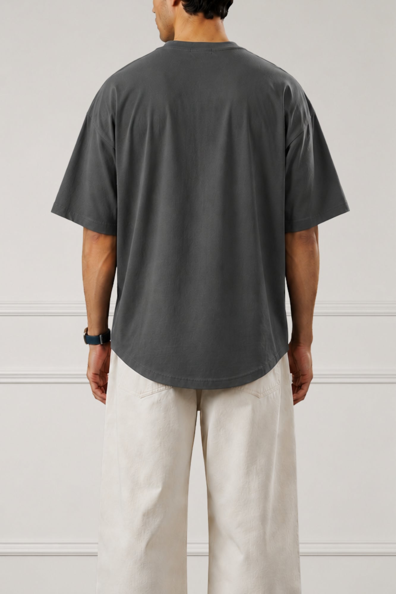 Grey Box Logo Crew Neck T-Shirt