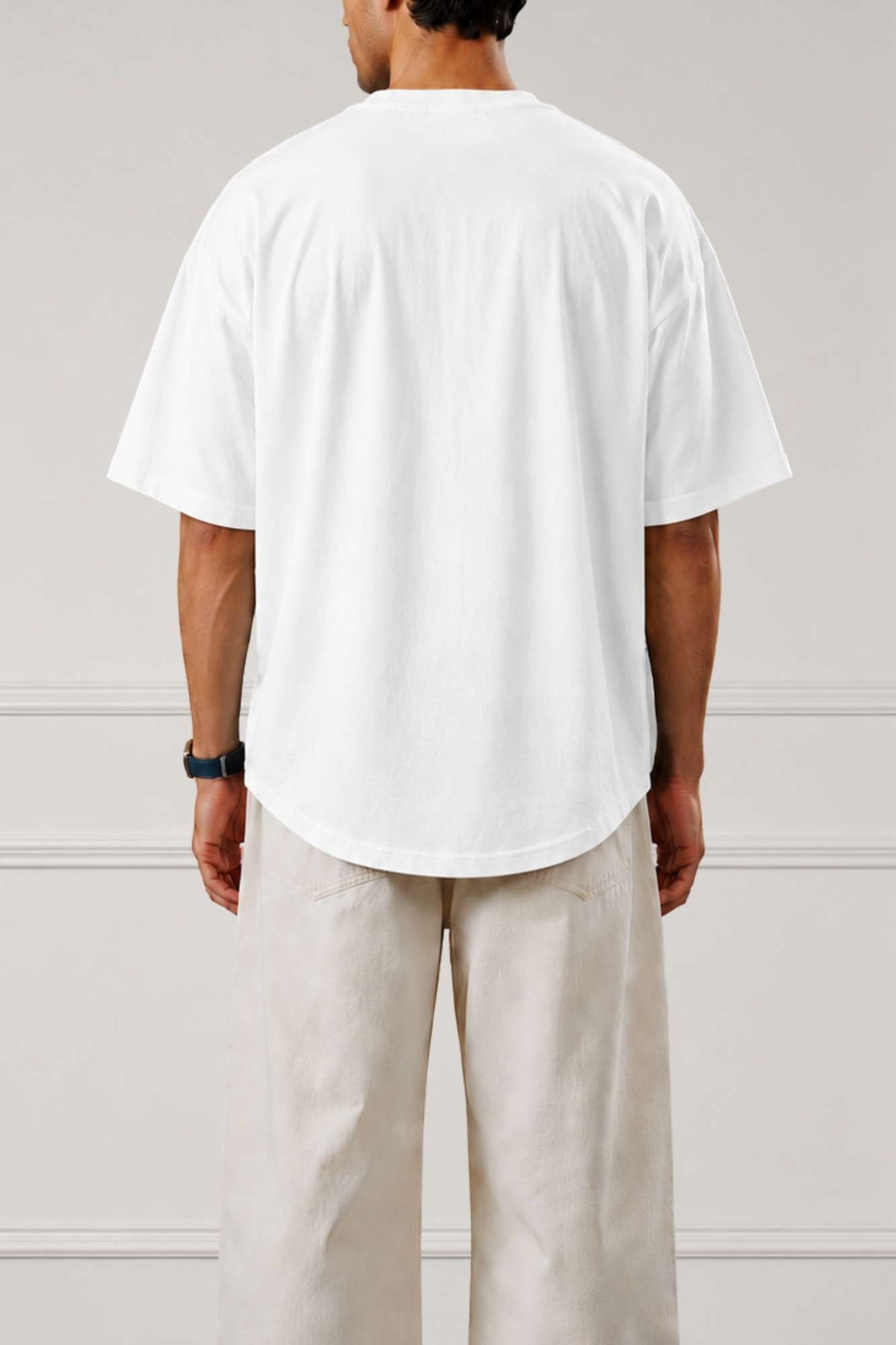 Box Logo Graphic Drop Shoulder T-Shirt | White