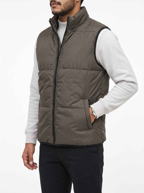 Puffer Jacket Sleeveless Green | Men Winter Collection