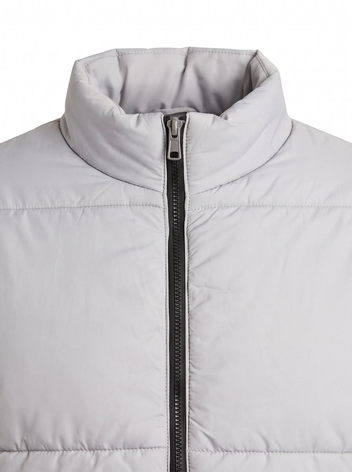 Puffer Jacket Full Sleeves No Hud - Gray | Men Winter Collection