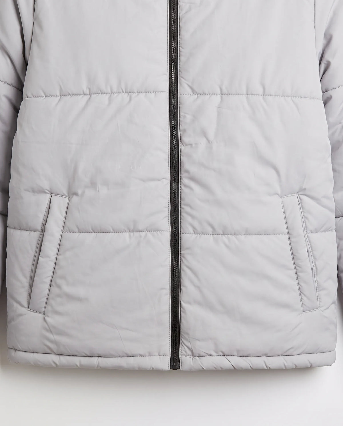Puffer Jacket Full Sleeves No Hud - Gray | Men Winter Collection