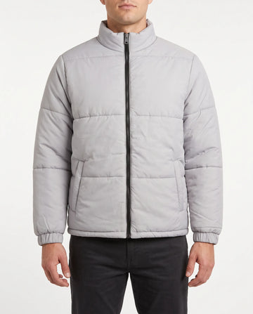 Puffer Jacket Full Sleeves No Hud - Gray | Men Winter Collection