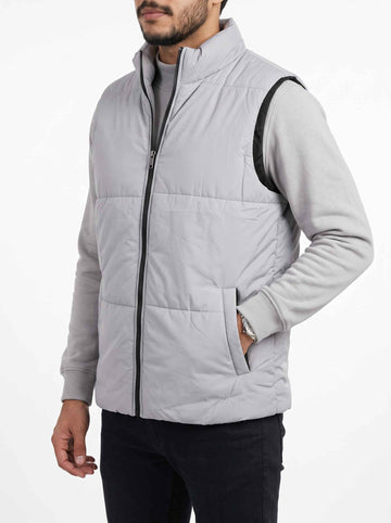 Puffer Jacket Sleeveless Gray | Men Winter Collection