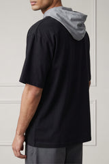 Noir Drift Hooded Tee (Grey)