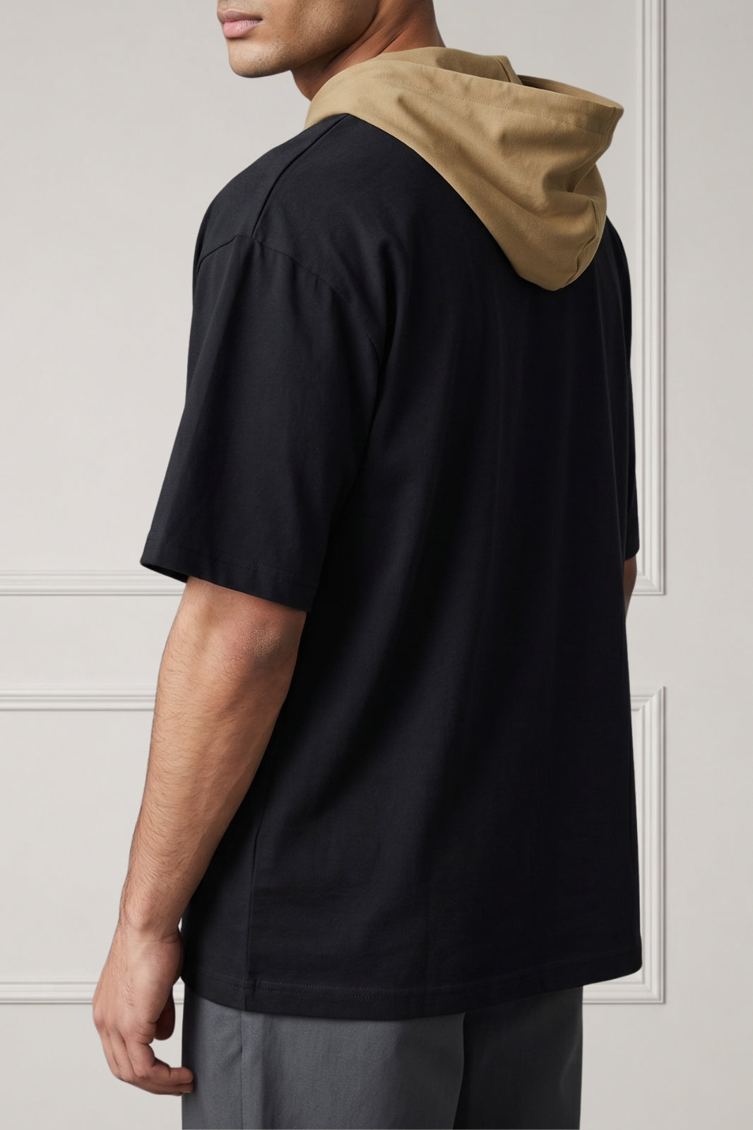 Noir Drift Hooded Tee (Khaki)