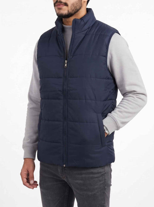 Puffer Jacket Sleeveless Navy | Men Winter Collection