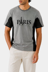 Paris Graphic Panel Tee (Grey & Black)