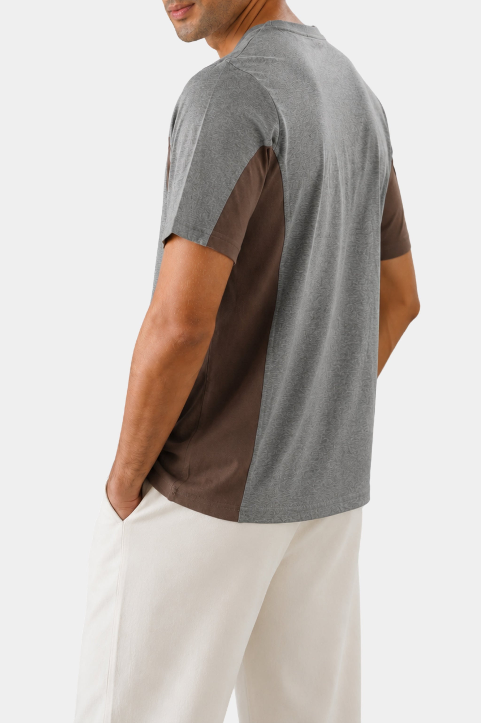 Paris Graphic Panel Tee (Grey & Brown)