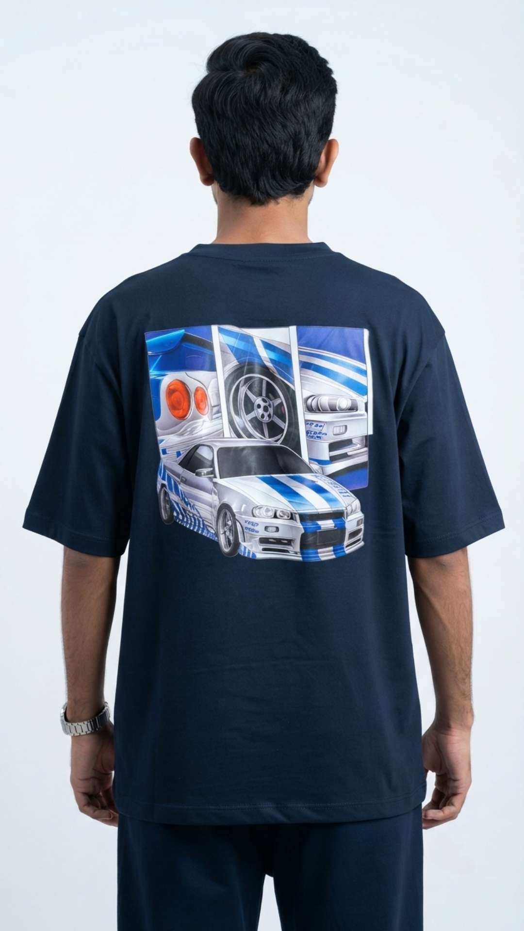 Drop Shoulder T-Shirt For Men - DTF Graphics | Skyline GTR