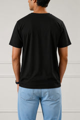 Midnight Brown Contrast Panel V-Neck T-Shirt