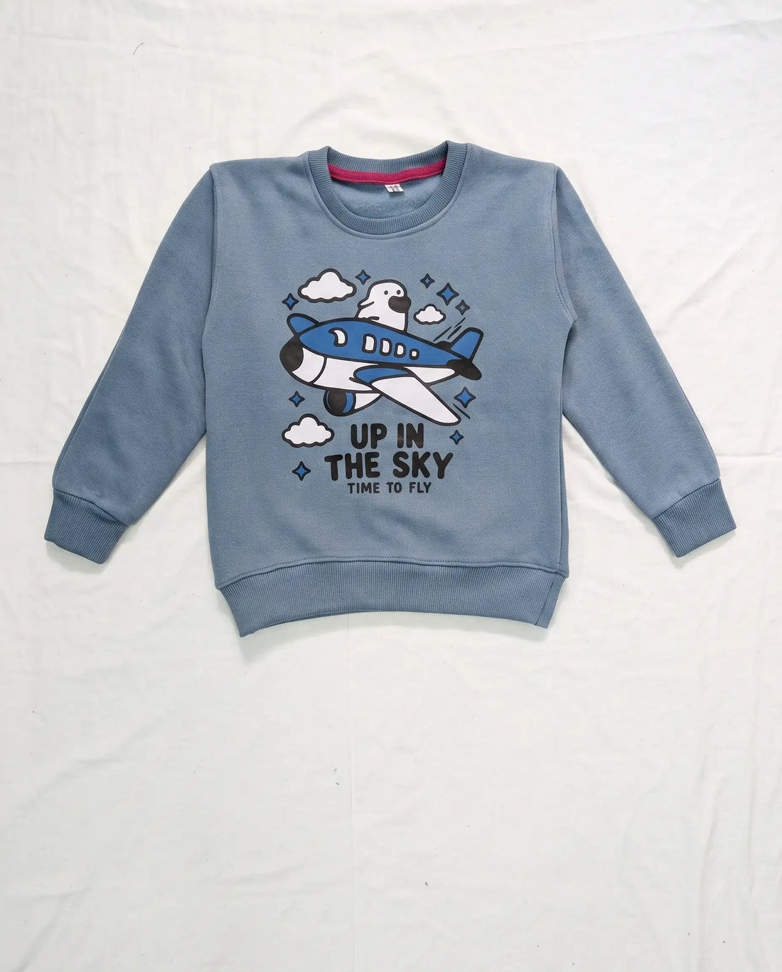 Fleece Sweatshirt Set - Sky Blue Airplane | Kids Wear Collection