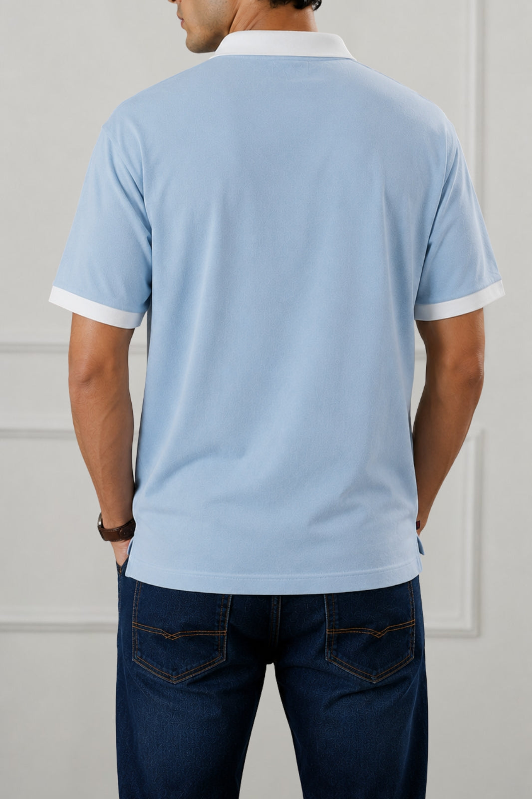 Classic Frosted Blue Polo Shirt