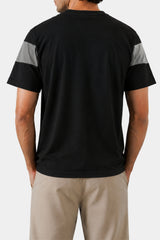 Black & Grey Chevron V-Neck T-Shirt