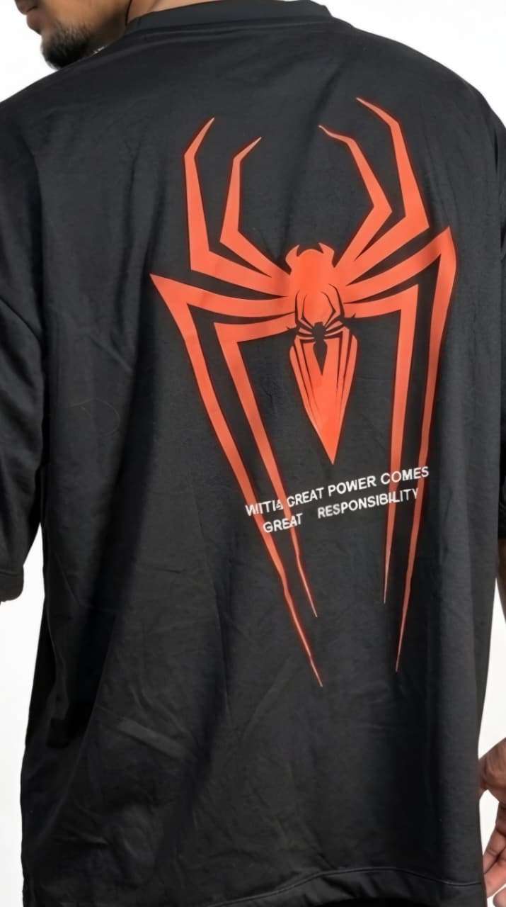 Drop Shoulder T-Shirt For Men - DTF Graphics | Spider Man