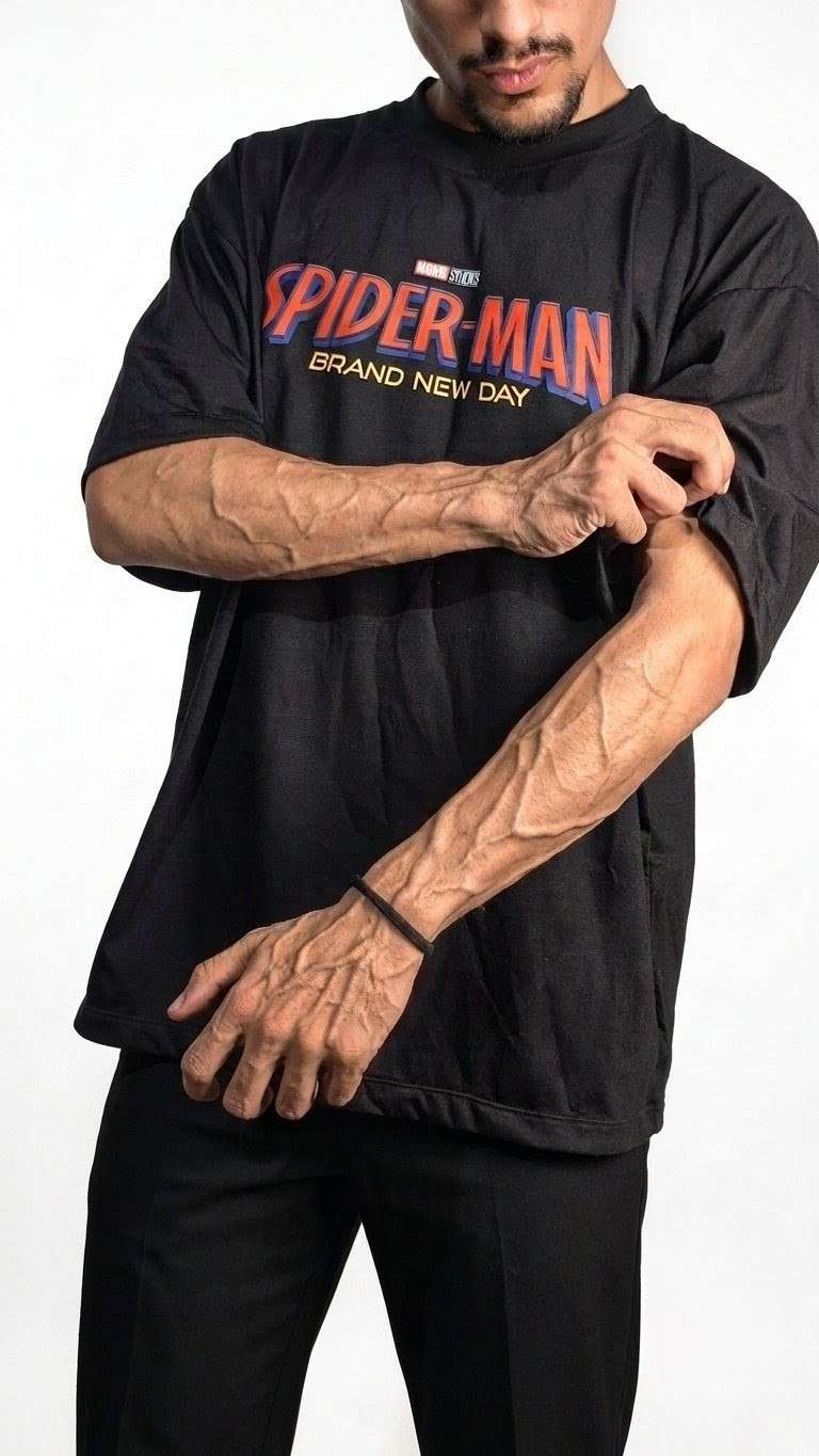 Drop Shoulder T-Shirt For Men - DTF Graphics | Spider Man