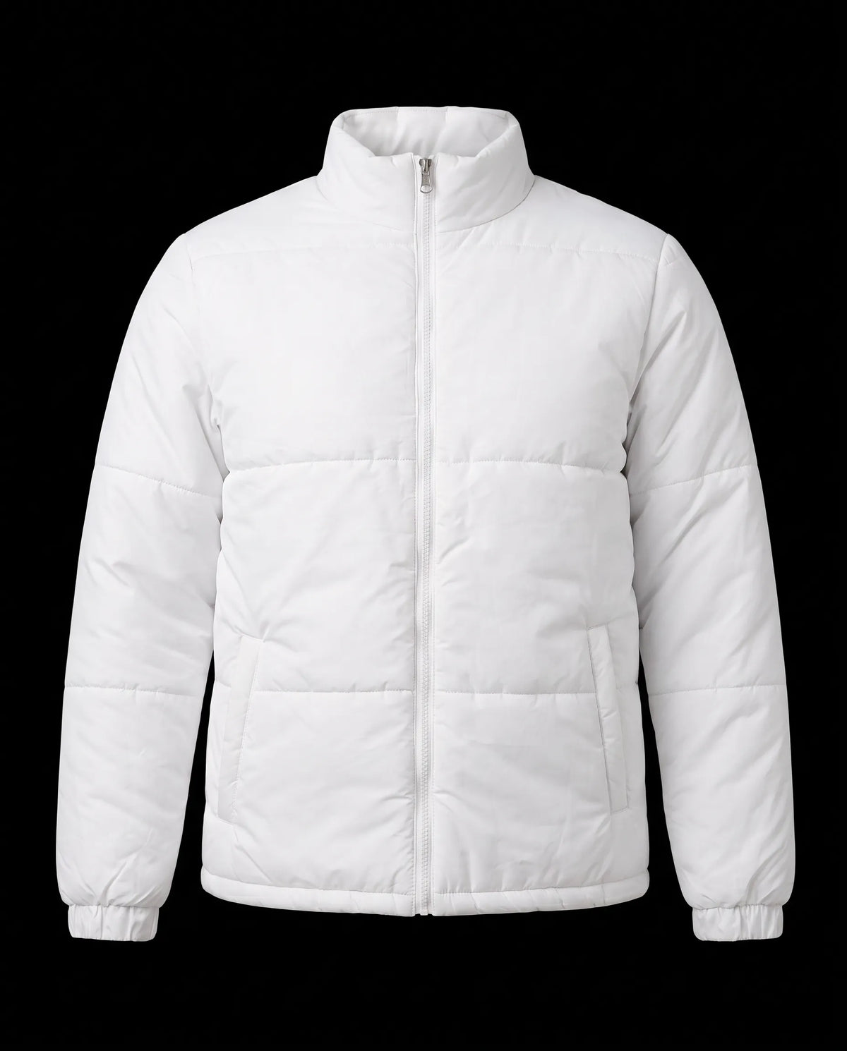 Puffer Jacket Full Sleeves No Hud - White | Men Winter Collection